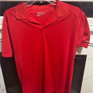 Nike Red Polo Shirt Classic Design